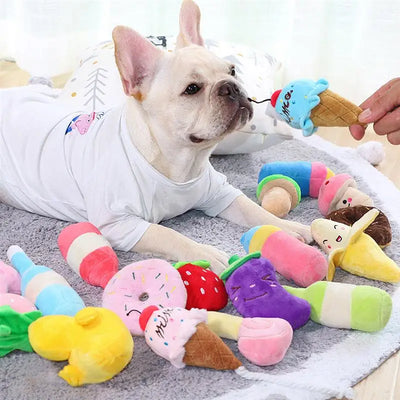 Creative Cartoon Plush Banana Shape Dog Toys