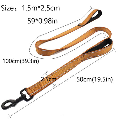 Reflective Nylon Dog Collar and Leash