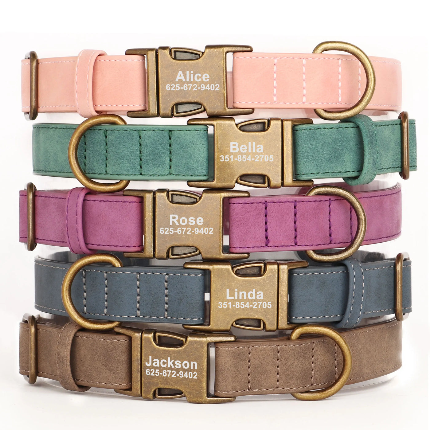 Soft PU Leather Anti-lost Dog Collar